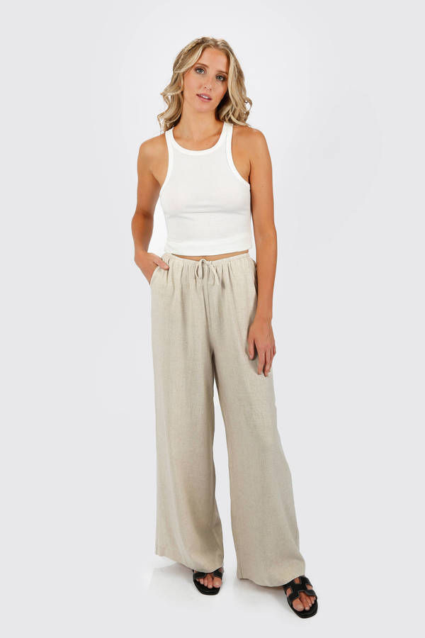 Lileth Pull On Pants - Natural