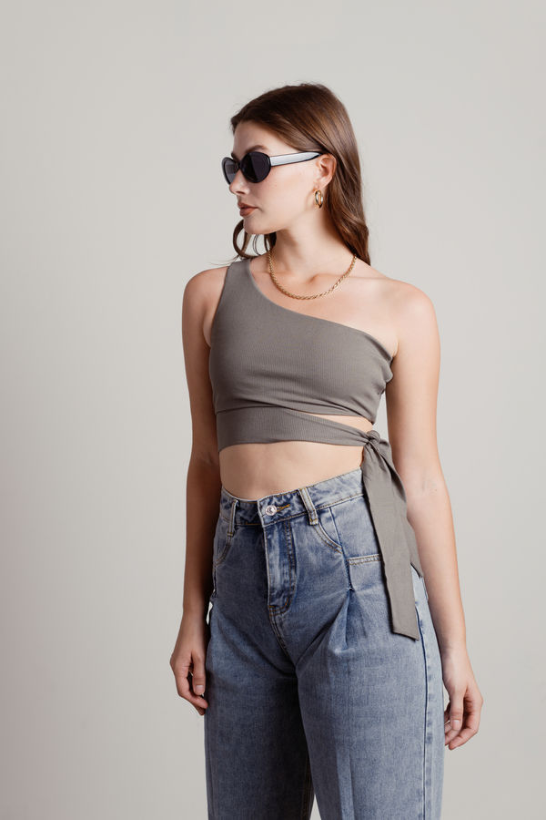 Ladies Night Crop Top - Olive