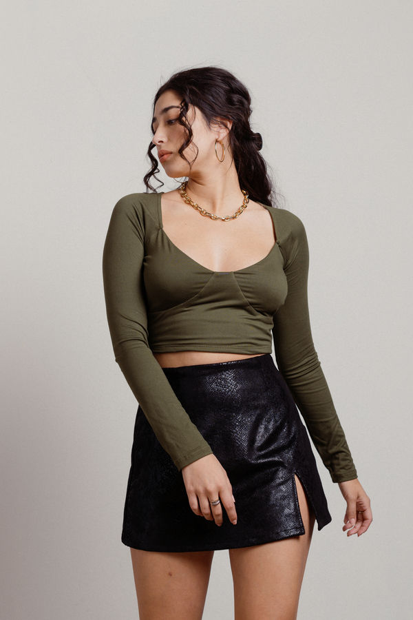 Olio Crop Top - Olive