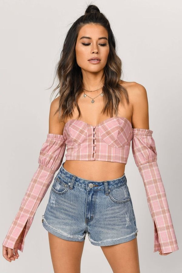 Winston Crop Top - Pink Multi