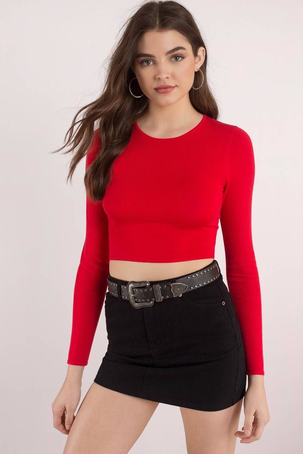 Anita Crop Top - Red