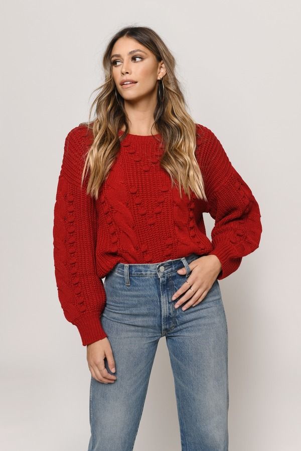 Forever Ours Knit Sweater - Red