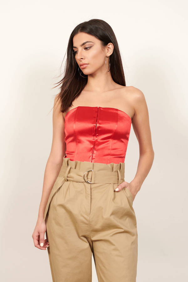 Valencia Crop Top - Red