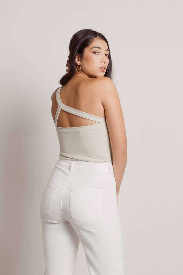 Iggy One Shoulder Top - Sage