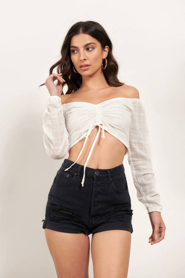 To My Lover Crop Top - White