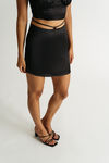 Demie Satin Mini Skirt - Black