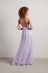 Night To Remember Chiffon Double High Slit Maxi Dress - Lavender