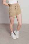 On Purpose Paperbag Shorts - Light Olive