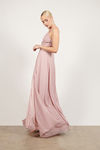 Unforgettable Lace High Slit Maxi Dress - Mauve