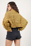 Rise To Fame Leopard Print Jacket - Mustard