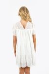 Meagan Eyelet Tiered Mini Dress - Off White