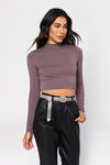 Penelope Crop Top - Taupe