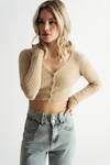 Brit Sweater Cardigan - Beige