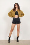 Rise To Fame Leopard Print Jacket - Mustard