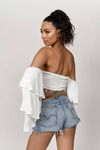 Amy Crop Top - White