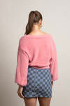 Onto You Sweater Cardigan - Pink