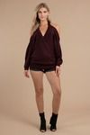 Evana Oversized Sweater - Wine