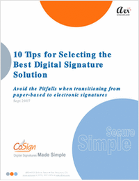 10 Tips for Selecting the Best Digital Signature Solution