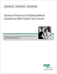 Business Practices for Building Material Suppliers to Meet Today's Top 3 Issues