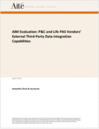 P&C and Life PAS Vendors' External Third-Party Data Integration Capabilities