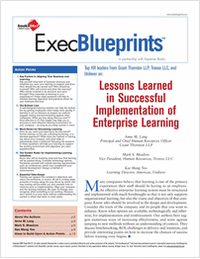 Lessons Learned In Successful Implementation of Enterprise Learning