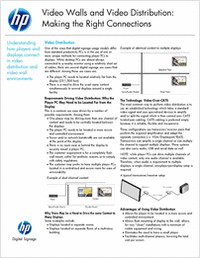 Video Walls and Video Distribution: Making the Right Connections