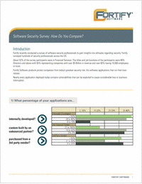 Software Security Survey: How Do You Compare?