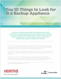 Top 10 Things to Look for in a Backup Appliance