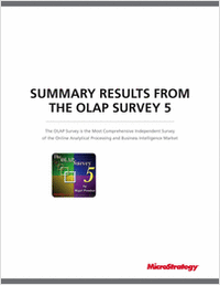 Comprehensive Business Intelligence Market Study - Summary Results from The OLAP Survey 5