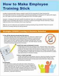 How to Make Employee Learning Stick