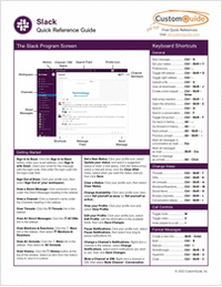 Slack -- Quick Reference Guide