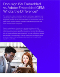 Docusign ISV Embedded vs. Adobe Embedded OEM: What's the Difference?