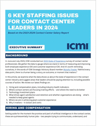 6 Key Staffing Issues for Contact Center Leaders In 2024