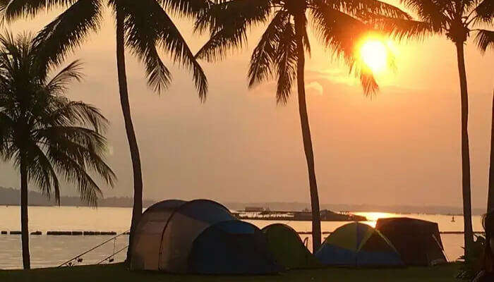 View of Pasir Ris Beach, One of the