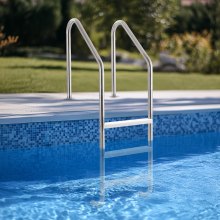 VEVOR Robust Stainless Steel Pool Ladder 3-Step & 2 Handrails for 48-54 In Pool