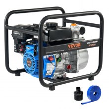 VEVOR Gasoline Engine Water Pump Gas Powered Transfer Pump 2 in 6.5HP 4-Stroke