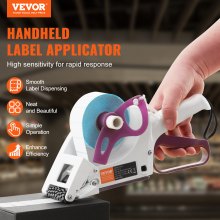 VEVOR Manual Label Applicator, 0.59-2.17 inches Label Width, 0.79-2.36 inches Label Length, Portable Hand-Held Labeling Machine with Label Roll and TPR Roller for Round Bottles, Boxes, Fruits Labeling