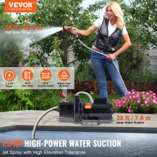 VEVOR 1.5 HP Cast Iron Sprinkler/Irrigation Pump, 115/230 Volt, 66 GPM 3450 RPM Shallow Well Jet Water Pump Booster, 1'' NPT Outlet 1-1/4'' NPT Inlet Lake Lawn Pump for Irrigation Sprinkler System