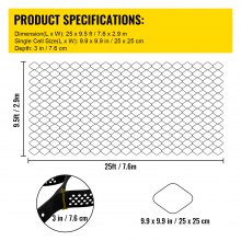 VEVOR Ground Grid, 1885 lbs per Sq Ft Load Geo Grid, 3" Depth Permeable Stabilization System for DIY Patio, Walkway, Shed Base, Light Vehicle Driveway, Parking Lot, Grass, and Gravel