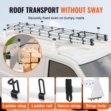 VEVOR Trailer Ladder Rack Van Roof Rack for Ford Transit 150 250 350 2015-2022