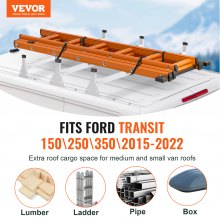 VEVOR Trailer Ladder Rack Van Roof Rack for Ford Transit 150 250 350 2015-2022