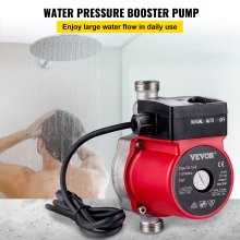 VEVOR Recirculating Pump, 120W 110V Water Circulator Pump, Automatic Start Circulating Pump NPT 3/4" w/Brass Fittings, Stainless Steel Pump Head, Two Control Mode for Home Electric Water Heater System