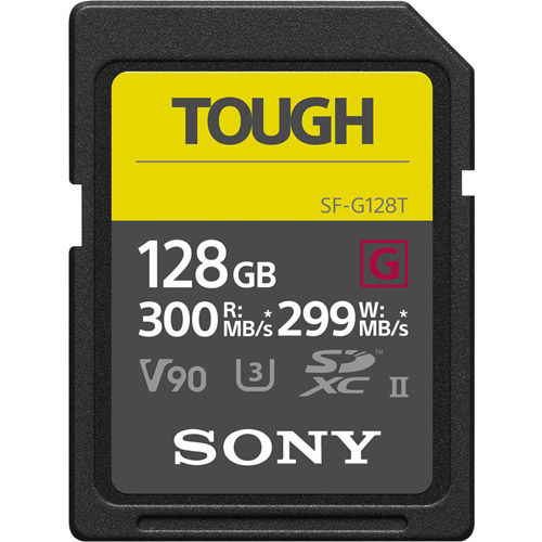 TOUGH-G 128GB SDXC UHS-II U3 Class 10 V90 Card, 300MB/s read & 299MB/s write speeds