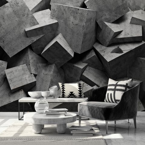 Modern Geometric Shapes Wallpaper Mural