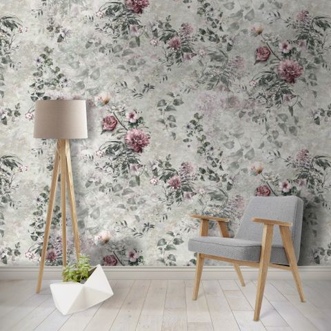 Vintage Floral Wallpaper Mural