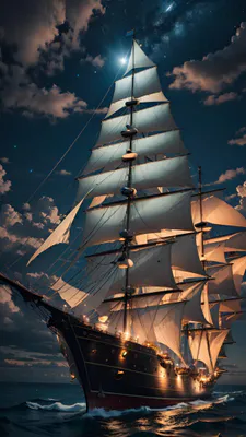 Yacht, Sea, Sails