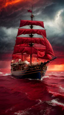 Storm, Thunderstorm, Waves, Sails, Boat