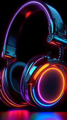 Headset, Gaming Headphones, Neon