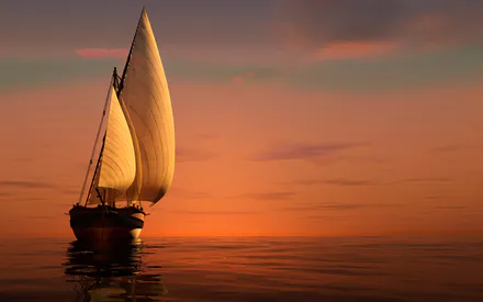 Sails, Yacht, Boat, Sea, Evening