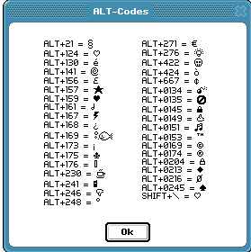 alt codes